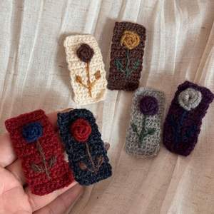 คลิปหนีบ<span class=keywords><strong>ผม</strong></span>ทำจากขนสัตว์โครเชต์ทรงสี่เหลี่ยมผืนผ้าคลิปหนีบ<span class=keywords><strong>ผม</strong></span>ทำจากโลหะ6ซม. อุปกรณ์เสริมพิเศษ - Product Image 1