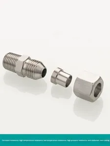 Đầu nối trực tiếp bằng thép không gỉ 304, ren ngoài, đầu nối dạng chuông, ống đồng nhôm cao cấp, nối liền, ống dẫn nước - Product Image 3