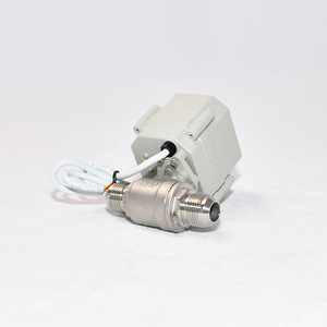 Vanne à boisseau sphérique électrique A30M24 3/8 po en acier inoxydable, à passage direct, double filetage extérieur, pour eau, 24 V CC - Product Image 2