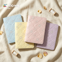 YALONG YLA5R016 Cuaderno de Tapa Dura de Cuero con Bordado Floral Acolchado A5, 120 Hojas, Agenda Diaria, Personalizable al por Mayor