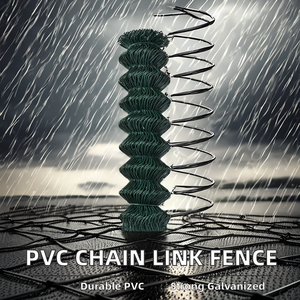 Rouleau de Clôture en Diamant Galvanisé 100ft 8ft 8 Foot 6 Foot Cyclone Wire <span class=keywords><strong>Mesh</strong></span> Pvc Black Vinyl Coated Chain Link Fence Roll - Product Image 5