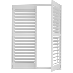 Volets en verre à persienne intérieure réglable pleine hauteur blanche personnalisable Modèle d'ouverture horizontale pour la ventilation de l'air de l'hôtel - Product Image 3