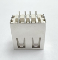 Conector USB AF Hembra Tipo A del Fabricante con Contactos de Cobre DIP de 2 Pines, Carcasa de Acero Inoxidable para Montaje en Panel PCB, 1.5A 30V