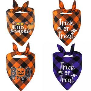 Großhandel Winter Druck muster <span class=keywords><strong>Halloween</strong></span> Haustier Lätzchen New Polyester Katze Hund Dreieck Schal Hals Hals Party Haustier Bekleidung Zubehör - Product Image 5