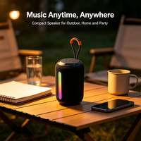 Meilleure vente : Mini enceinte stéréo portable en tissu pour l'extérieur, camping, fêtes à domicile, enceinte sans fil BT avec lumière RVB