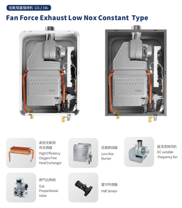 Chauffe-eau à gaz naturel à faible teneur en NOx, avec ventilateur d'extraction, échangeur de chaleur en cuivre de type constant, pour usage domestique extérieur - Product Image 4