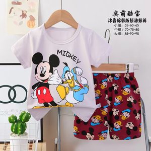 Ensemble de pyjama personnalisé pour garçons 2026, imprimé dessin animé, pyjama d'été à manches courtes, motifs <span class=keywords><strong>animaux</strong></span> mignons en gros - Product Image 5