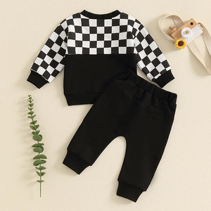Sudadera de algodón orgánico para bebé, 2 uds., disfraz infantil, conjunto de ropa de invierno informal a la moda para niños, chándal para niñas y niños de 2 a 6 <span class=keywords><strong>años</strong></span> - Product Image 3