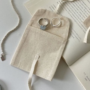 ถุงผ้าฝ้ายออร์แกนิคแบบซองจดหมาย ใช้ซ้ำได้ สำหรับใส่แปรงแต่งหน้า กระเป๋าสตางค์ ถุงเก็บของ ถุงเก็บถุงเท้า - Product Image 6
