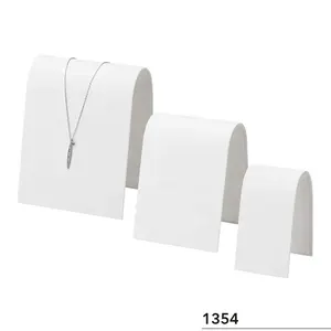 Caja de joyería de terciopelo de exhibición de tienda minorista de madera de alta calidad - Product Image 4