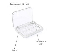 10g étiquette personnalisée palette de fard à paupières vide transparente 4 couleurs cosmétiques ombre à paupières boîte de maquillage palette emballage