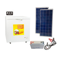 Congélateur horizontal à température de porte unique à ouverture supérieure Congélateur coffre profond solaire Réfrigérateur Congélateurs à courant continu