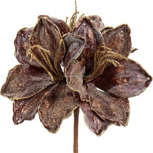 ดอก Poinsettia กลิตเตอร์24นิ้วดอกอะมาริลลิสประดิษฐ์ขนาดใหญ่3หัวสำหรับตกแต่งต้นคริสต์มาสแจกันประดับโต๊ะกลางโต๊ะ - Product Image 5