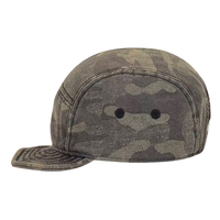 Respirant Camp Running Hat Personnalisé Brodé Impression Logo Hatware Léger 5 Panneau Épissage Camping Cap Camouflage Tissu