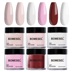 BOMESEL Aurora Luxe Dip Poudre Coquillage Pigment Chrome Perle Glacé Miroir Mica Matériel 10g Nail Art Forme Gelée Gel Ongles - Product Image 1