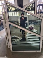 Speziell Geformtes Sicherheitsglas in Maßanfertigung Dreieckiges Aluminium-Festfenster