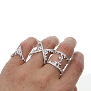 Anillo de Moda con Cruz de Diamantes de Circonia Cúbica de Alta Calidad, Envío Directo - Product Image 5
