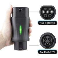 Connecteur de chargeur Portable Ev de Type 1 à Type 2, prise Ev 32a, adaptateur de chargement
