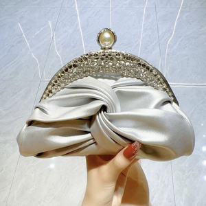 Cao cấp Kim Cương Bow ly hợp Phụ Nữ Vỏ vai túi sang trọng thương hiệu đám mây bánh bao ví thanh lịch Đảng Crossbody chuỗi Túi xách - Product Image 1