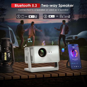 홈 오피스용 WIFI BT 2K 네이티브 풀 HD 내장 YouTube/PrimeVideo/D + 가 탑재된 4K 스마트 휴대용 프로젝터 - Product Image 4