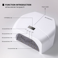 Lámpara UV LED Automática de Alta Potencia para Uñas, Máquina de Fototerapia de Plástico con Enchufe Estadounidense para Esmalte y Pegamento de Uñas, Secado Rápido para Arte de Uñas