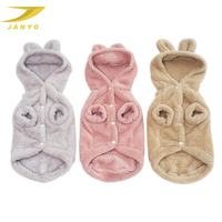Hoodie pour chien personnalisé en usine avec oreilles de lapin mignonnes, en polaire douce, manteau d'hiver pour animaux de compagnie, confortable, chaud et coupe-vent, vêtements pour chien