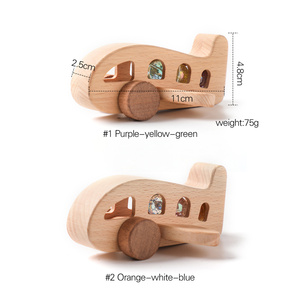 Giocattolo Educativo Montessori per Bambini, Aeroplano in <span class=keywords><strong>Legno</strong></span> Fatto a Mano Intelligente, Modello DIY per 2-4 Anni, Sonaglio per Neonati con Certificazione CPC CE - Product Image 6