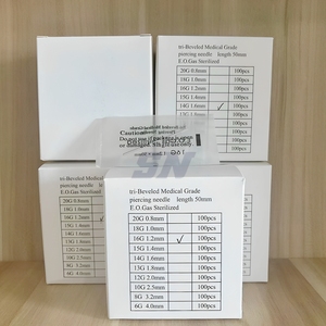 Aiguilles de perçage jetables de 50 mm, boîte de 100 pièces, stériles, creuses, calibres mixtes 10G 12G 13G 14G 15G 16G 18G 20G - Product Image 2
