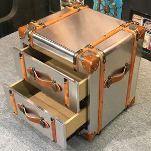 Mesa de centro de aluminio personalizada para sala de estar, mesa auxiliar de aviación, mesas inteligentes de esquina de <span class=keywords><strong>Metal</strong></span>, muebles de estilo <span class=keywords><strong>Industrial</strong></span> <span class=keywords><strong>Retro</strong></span> - Product Image 1