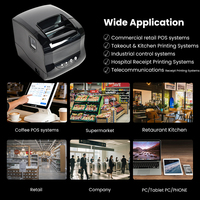 Printer Label Thermal Android untuk Sistem Dapur Restoran POS, Printer Thermal 82mm Berkualitas Tinggi untuk Windows Desktop, Tersedia dalam Stok