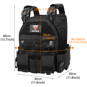 Gilet tactique léger - conception modulaire avec bretelles réglables, adapté à une utilisation en extérieur et en sécurité. - Product Image 2