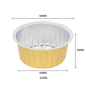 <strong>China</strong> Supplier Eco-friendly Recyclable 125ml Food Grade <strong>Baking</strong> <strong>Cups</strong> with Lids Round Disposable Aluminum Foil Muffin Pans - Product Image 4