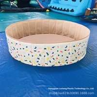 Piscine d'eau en PVC écologique pour animaux de compagnie baignoire pliable Portable universelle chat chien piscine de jeu d'eau avec boule océanique Stock disponible