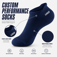 Chaussettes de course anti-microbiennes en coton, chaussettes de sport respirantes en maille, soutien de la voûte plantaire, entraînement fitness