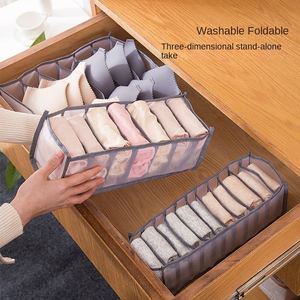 Closet Wardrobe <b>Storage</b> <b>Box</b> Set of 3pcs Foldable <b>Drawer</b> Organizer Divider Closet Mesh <b>Storage</b> <b>Box</b> for Underwear Bra Sock - Product Image 3
