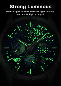 トップブランドPOEDAGAR916メンズウォッチクォーツステンレススチールウォッチメンズファッションサンムーンスターリースモールスリーダイヤルデイトウォッチ - Product Image 4