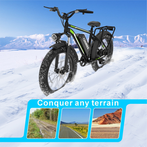 Bicicleta Eléctrica de Montaña con Llantas Gruesas, F26, 20*4 Pulgadas, 48V-15.6AH, Suspensión Completa, Todoterreno, para Adultos, Disponible en Almacén de la UE - Product Image 3