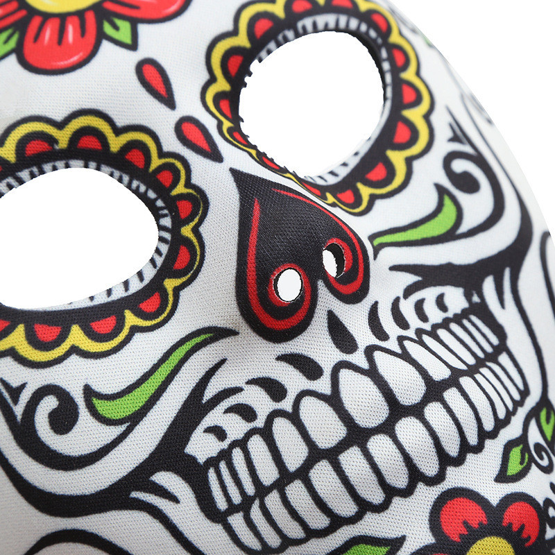 Vansza Maschere messicane per il giorno dei morti maschere da donna in maschera messicano giorno dei morti maschera per gli occhi con teschio di zucchero Halloween con fiori maschere fantasma CosPlay