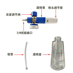 Pistolet de lavage haute pression pour voiture, raccord rapide 1/4, buse à mousse, jet réglable, fonctionnement manuel, fabriqué à Taizhou - Product Image 1