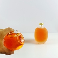 Bouteilles en verre transparentes givrées de 125 ml, 250 ml, 500 ml pour brandy, tequila, whisky, boissons énergisantes avec bouchons