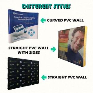 3X3 3X4 Retractable Pop up Wall Display Exhibition <b>Banner</b> Stand with Curved Design Polyester/PVC Material Digital Printing - Product Image 4