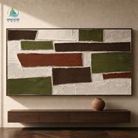 Peinture sur toile abstraite faite à la main, blocs lumineux colorés, art mural, sans cadre, taille personnalisée, usage domestique et commercial