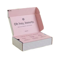 Boîte d'emballage écologique personnalisée avec logo couleur, recyclable, en carton ondulé haut de gamme, doublée d'une éponge, boîtes d'expédition, faible MOQ