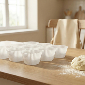 Pirottini in carta siliconica antiaderenti per cupcake, personalizzabili all'ingrosso OEM, per uso alimentare, per muffin e <span class=keywords><strong>torte</strong></span>, adatti alle friggitrici ad aria. - Product Image 1