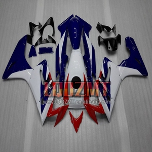 Kit + Réservoir Pour HONDA CBR125R CBR125RR <span class=keywords><strong>CBR</strong></span> Bleu blanc <span class=keywords><strong>125CC</strong></span> 125R 02 03 04 05 06 67LQ.56 <span class=keywords><strong>CBR</strong></span>-125R 2002 2003 2004 2005 2006 Carénage - Product Image 2