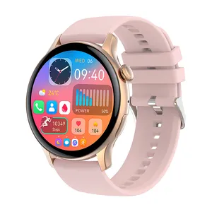 AMOLED HK85 Smart Watch 1.43" Round Shape HD Screen Breath Training Health Monitoring Smart Watch with Always on Display Feature