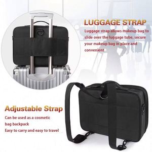 Free Sample Profesional <b>Makeup</b> Organizer Waterproof Oxford Cloth Hard <b>Case</b> With Compartments Carry Handle Trolley Travel <b>Makeup</b> - Product Image 5