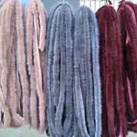 Ruban de fourrure de vison naturel de 1 m pour la confection de vêtements, la couture, les bordures de capuches, les accessoires de chaussures