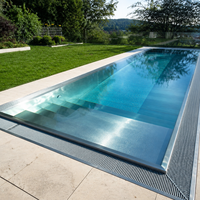Grande piscine modulaire extérieure en acier inoxydable avec panneaux muraux préfabriqués en acier pour projets de centres sportifs