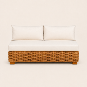 <b>Rattan</b> Coffee Table with Glass Top <b>Outdoor</b> Garden Furniture Tropical Style Waterproof PE Wicker Design - Product Image 4